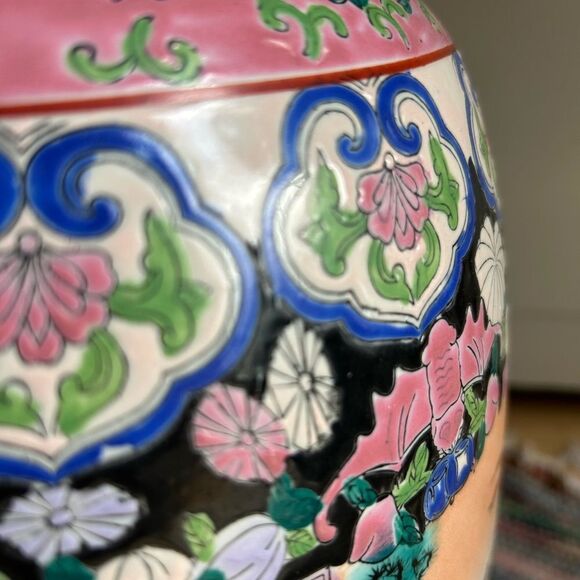 Antique 24" Chinese Famille Rose Large Porcelain Vase 24" Tall - Picture 3 of 16
